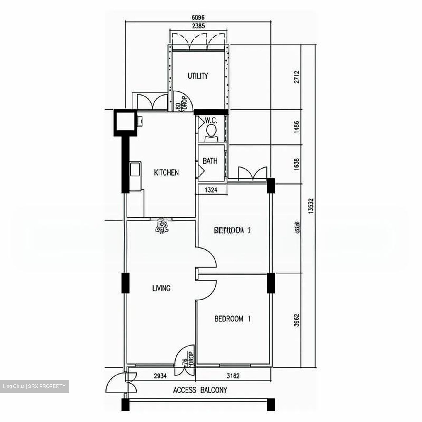 Blk 2 Brickworks Estate (Bukit Merah), HDB 3 Rooms #563945171